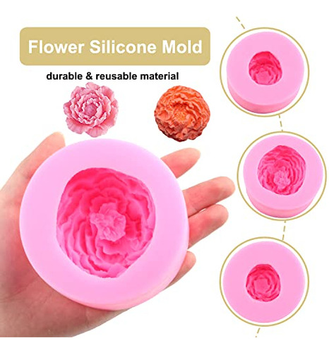 Moldes De Silicona Para Jabón En Forma De Flores 3d Peonía,