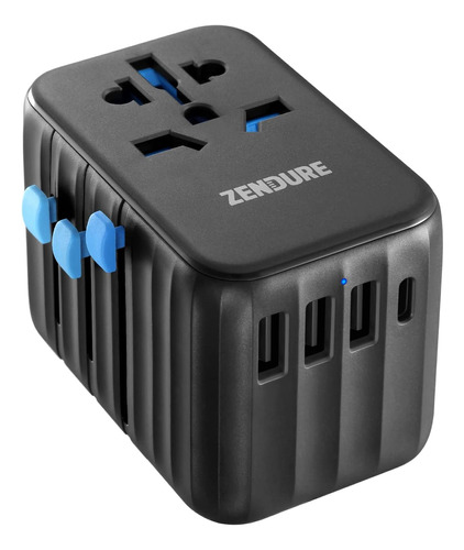 Adaptador De Viaje Universal Zendure Cargador Rápido Pd De 6