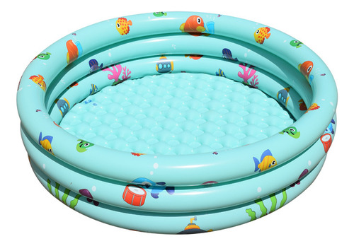 Alberca Inflable 100cm Verde De 3 Aros Para Interior