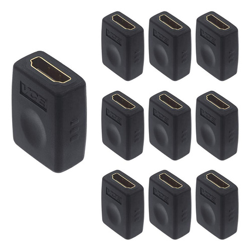 Vce 10 Pack Adaptador Hembra A Hembra Hdmi Acoplador Hembra