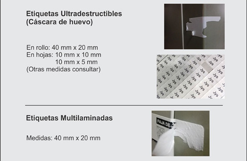 Imagen 5 de 6 de Etiqueta Garantia Ultradestructible Tornillo Cáscara Dehuevo