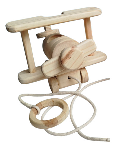 Avioneta De Madera Montessori Avion Doble Ala Madera De Pino