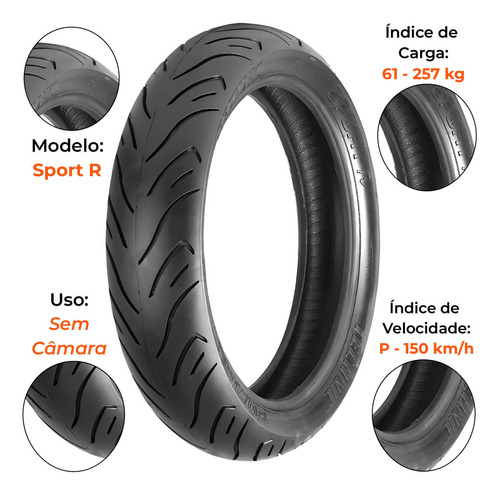 Kit Pneu 275-18 + 130-70-16 S/ C Sport R Technic