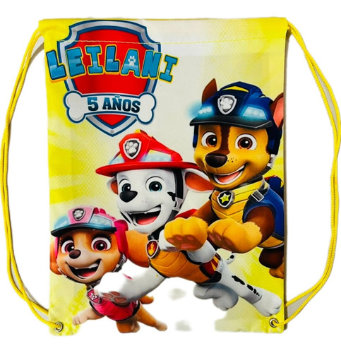 40pz Morralitos Dulceros Personalizados Paw Patrol