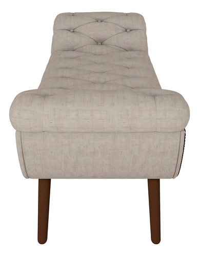 Puff Recamier Com Tachas 195 Cm Santorini Linho Bege Claro