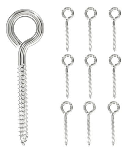 Bonsicoky 10 Ganchos De Ojo De 3.3 Pulgadas, S De Acero Inox