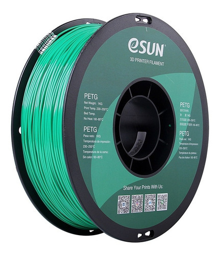 Filamento Esun Petg 1 Kg Impresora 3d - Imperio 3d Color Verde Sólido