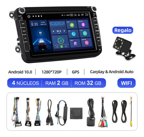 Para Estéreo 2+32g Carplay Vw Polo Vento Bora Golf Jetta Mk6
