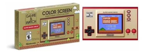 Nintendo Game & Watch Super Mario Bros. cor vermelho y dourado