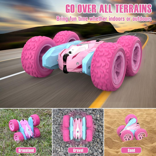 Nuoke Coche Teledirigido, Coches Rc Rosa Para Niñas, Cami...