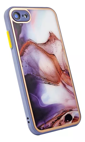Carcasa Silicona Marmol Lila iPhone 13 Pro