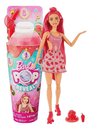 Boneca Barbie Pop Reveal Surpresas Raspadinha De Melancia