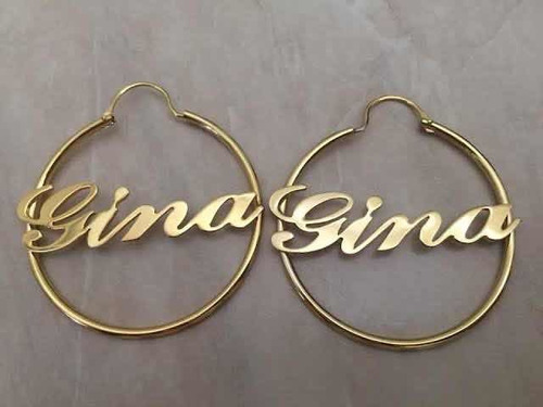 Arracada Personalizada Oro Laminado