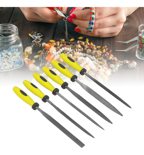 Needle Files, Juego De 6 Limas Pequeñas, Puntiagudas, Cuadra