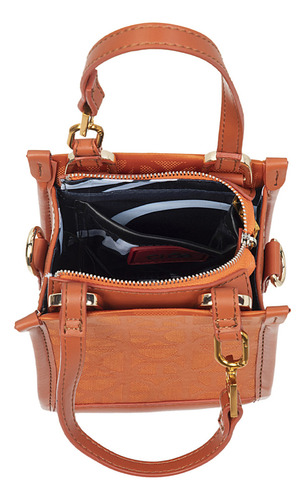 Bolsa Satchel Cloe Aramti Chico Color Naranja