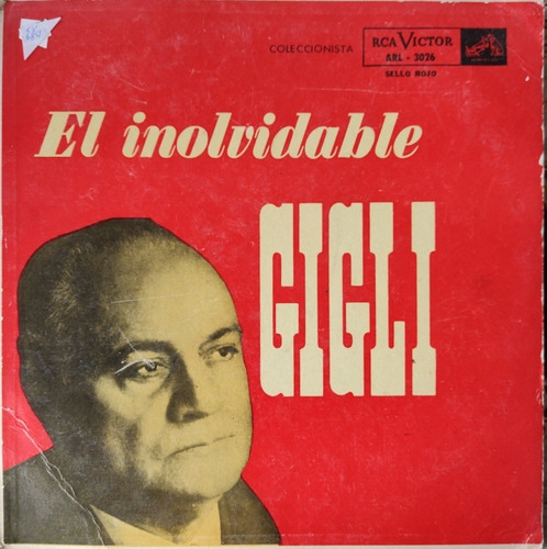 Vinilo Lp De Beniamino Gigli  El Inolvidable (u619