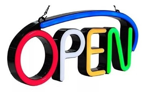 Anuncio Luminoso Led Letrero Open Royal + Control Remoto