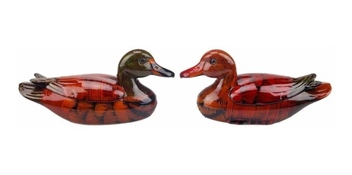 Pareja Patos Mandarines Cura Feng Shui Amor Fidelidad 16 Cm