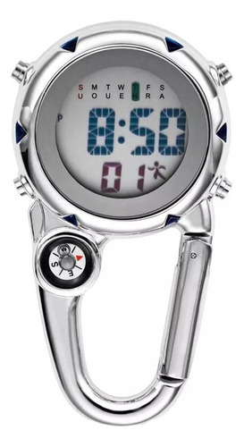 Reloj De Bolsillo Unisex Con Mosquetón Digital. 1