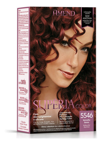 Tinte Amend Supéria color Coloración en crema tono 5546 rojo mora para cabello