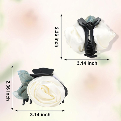 Pinzas De Pelo De Flores Blancas Para Cabello Fino/grueso