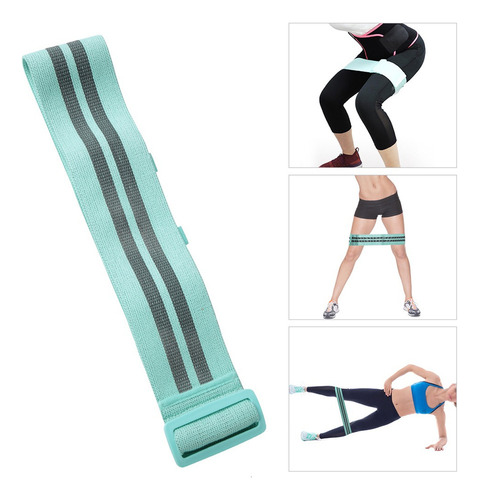 Banda Resistencia Cadera Ajustable Yoga Fitness Verde Claro