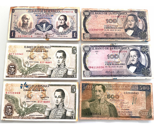 Billetes De Colección Originales - Colombia