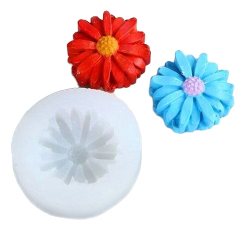 Molde Silicona Margarita Mini Porcelana Fría Fondant Yeso