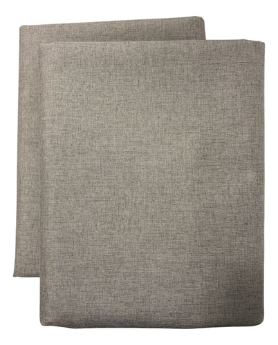 Cortinas Blackout Lino | 2 Paños 210x135 Gris/plata