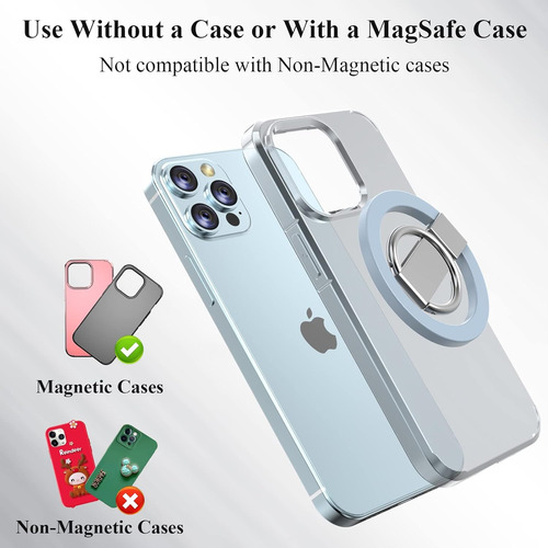Ldsxay Magnetic Phone Grip, Magnetic Phone Ring Holder Fo...