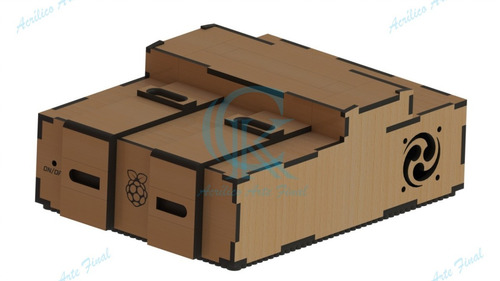 Case Raspberry Pi3 Mdf Snes 10 Peças