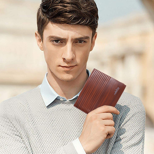 Imagen 6 de 8 de Cartera Hombre Billetera Elegante Lujo Dinero