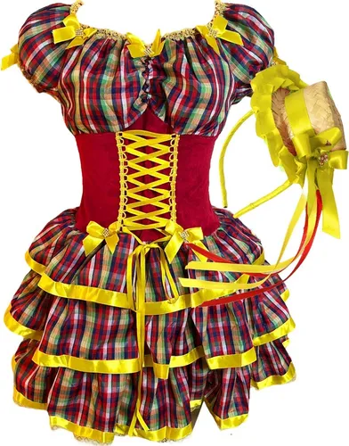 Vestido festa junina adulto mercado sale livre