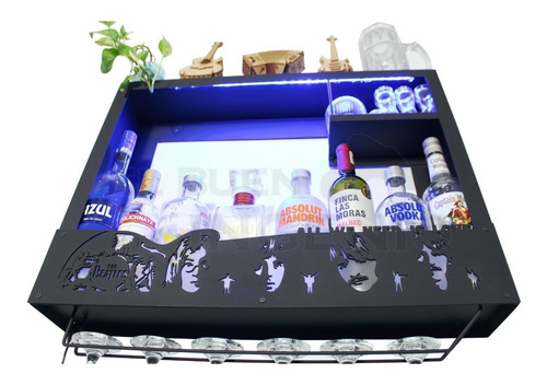Imagen 6 de 10 de Cantina Beatles Cava Cantinera Moderna Led Repisa Porta Vinos Regalo Original Novia Novio Beatlemania Pelicula Yesterday