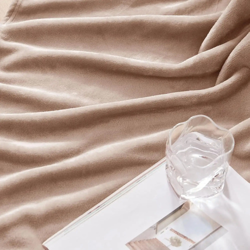 Frazada Manta Plush Flannel 240 X 190cm Térmica Ultra A Soft Canela Liso