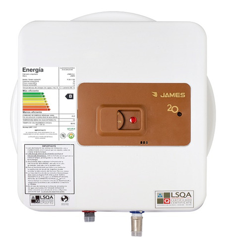 Termotanque Calefón Eléctrico James Prisma Cobre 20l Eh