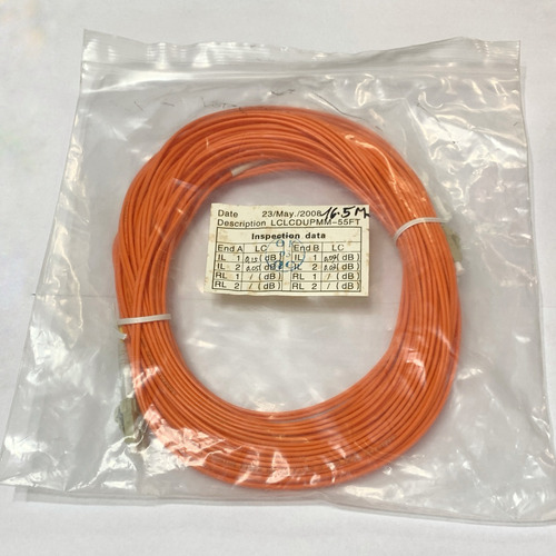 Fibra Optica Patch Cord Duplex Multimodo Lc-lc Cable 16,5 Mt