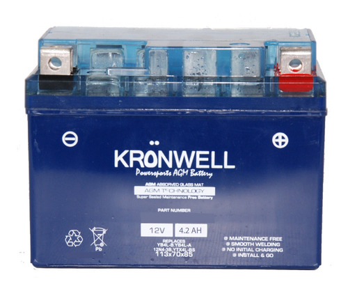 Bateria Moto Kronwell Honda Ez 90 Club 90 Ytx4l-bs / Yb4l-b