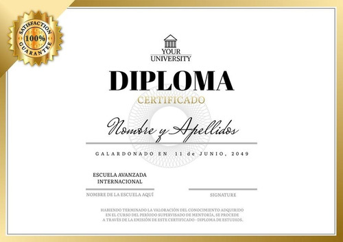 Diseño E Impresiones De Certificados Y Diplomas 