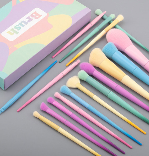 Juego De Brochas De Maquillaje Profesional De 17 Piezas Color Caramelo, Herramientas De Belleza Profesionales De Marca Tiiyee