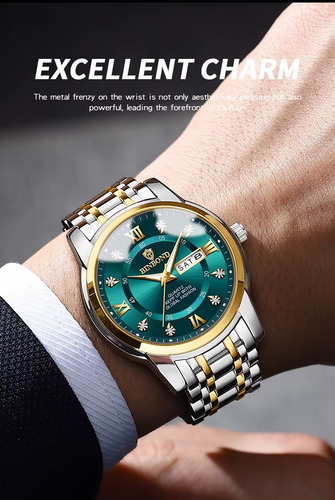 Reloj Cuarzo Elegante 1pz A Elegir Hombre Caballero Casual Caballero Binbond-01 Binbond-01