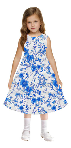 Camisola Elástica Con Estampado De Flores En L 4004 Para Niñ