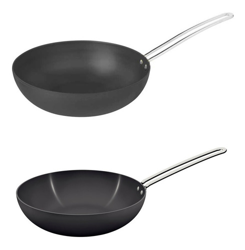 Wok Tramontina De Aluminio Anodizado 24cm De Diametro