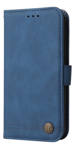 Funda De Cuero Azul For Huawei Nova 10 Se