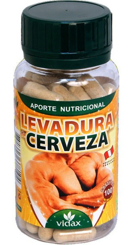 Levadura De Cerveza Vidax Pote 100 Capsulas 500mg