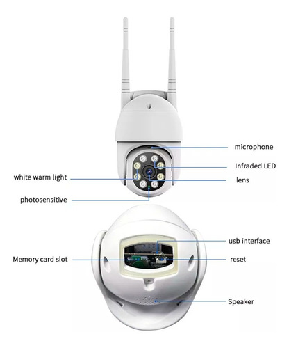 Imagen 8 de 8 de Cámara Seguridad Ip Wifi Domo Ptz 360 Exterior Full Hd Flash