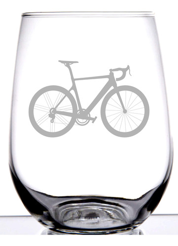 Copa Vino Tallo Diseño Grabado Laser Incrustado Bicicleta 2