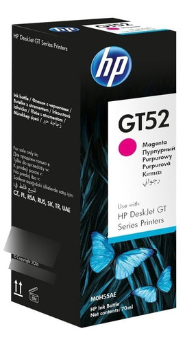 Botella De Tinta Hp Gt52 Magenta 11x 500 51x 530 55x 615