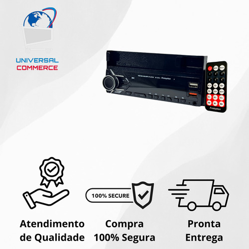 Rádio Mp3 1 Din Com Suporte Celular Onix 2016 2017 2018 2019
