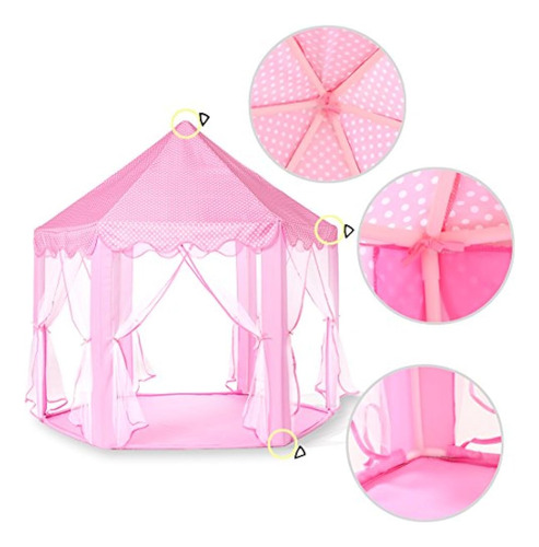 Tienda Grande De Juego Para Niñas Color Rosa Princesa